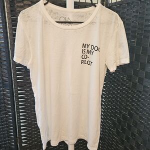 Chaser White Tee with Black Graphic